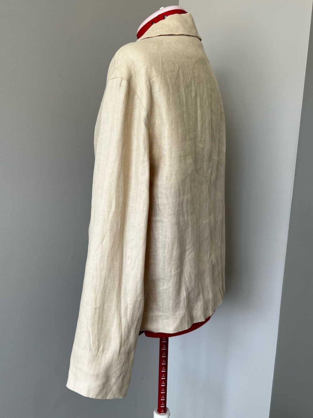 Zara Cream Linen-Blend Blazer Jacket - Picture 5 of 12